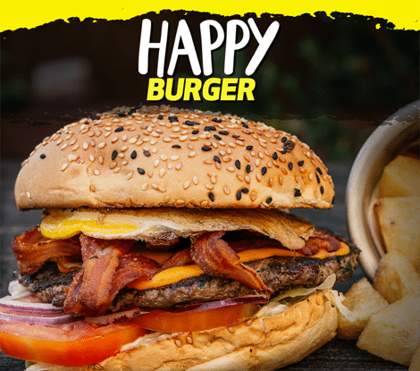 Hamburguesa doble con panceta, queso fundido y salsa barbacoa