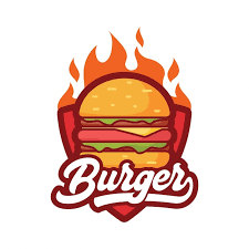 Logo circular de Hamburguesas Crazy con fondo rojo