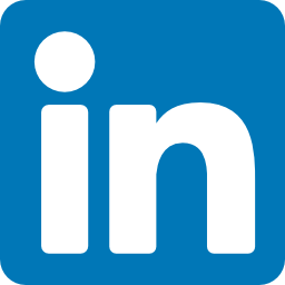 Ícono de LinkedIn en azul profesional