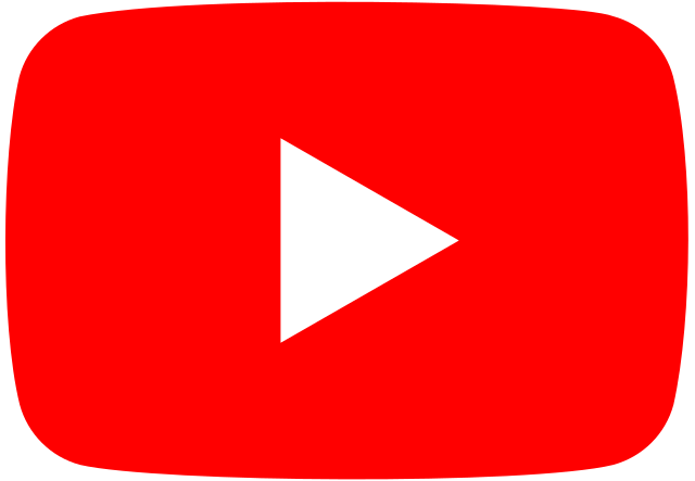 Ícono de YouTube en rojo con símbolo de reproducción